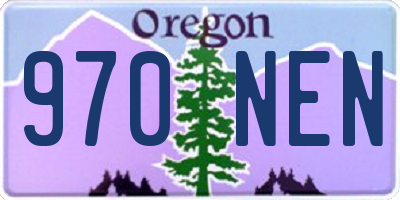 OR license plate 970NEN