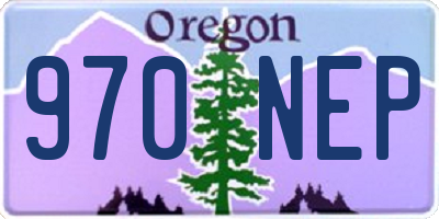 OR license plate 970NEP