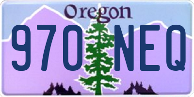 OR license plate 970NEQ