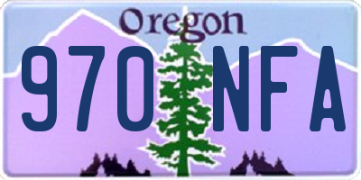 OR license plate 970NFA