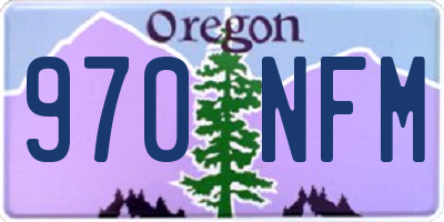 OR license plate 970NFM