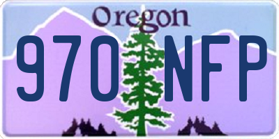 OR license plate 970NFP