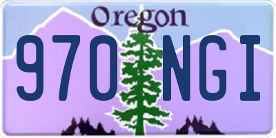 OR license plate 970NGI