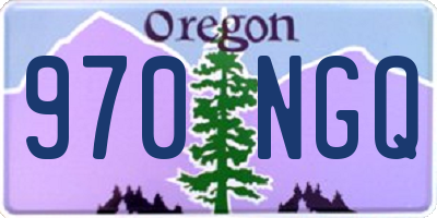 OR license plate 970NGQ