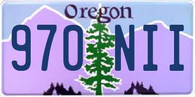 OR license plate 970NII