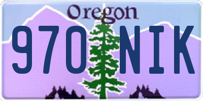 OR license plate 970NIK