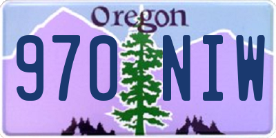 OR license plate 970NIW
