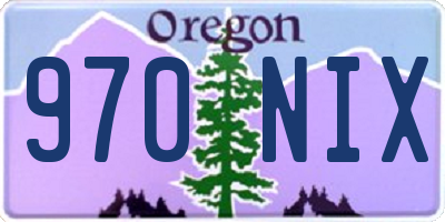OR license plate 970NIX