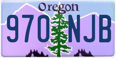 OR license plate 970NJB