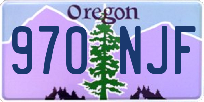 OR license plate 970NJF