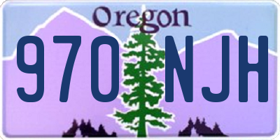 OR license plate 970NJH