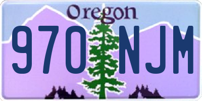 OR license plate 970NJM