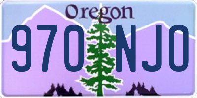 OR license plate 970NJO