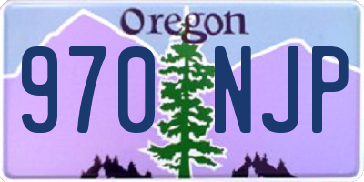 OR license plate 970NJP