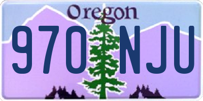 OR license plate 970NJU