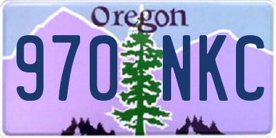 OR license plate 970NKC