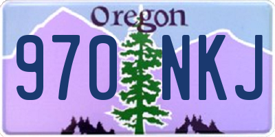 OR license plate 970NKJ