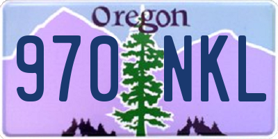 OR license plate 970NKL