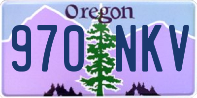 OR license plate 970NKV