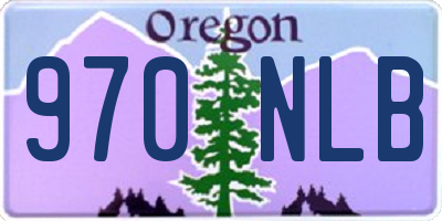 OR license plate 970NLB