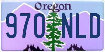OR license plate 970NLD