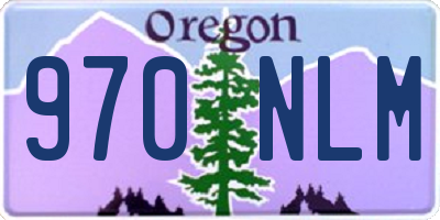 OR license plate 970NLM