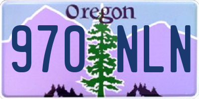 OR license plate 970NLN