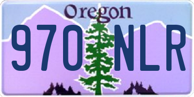 OR license plate 970NLR
