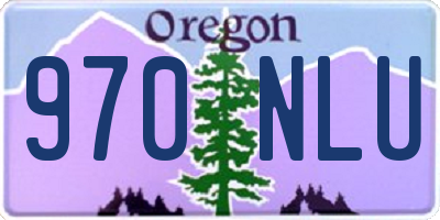 OR license plate 970NLU