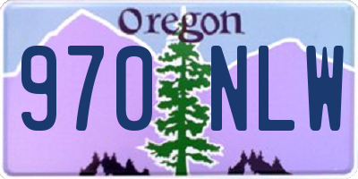 OR license plate 970NLW