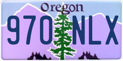 OR license plate 970NLX