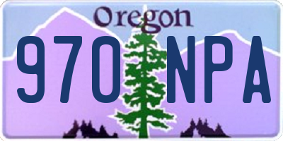 OR license plate 970NPA