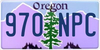 OR license plate 970NPC