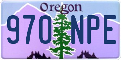 OR license plate 970NPE