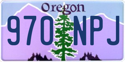 OR license plate 970NPJ