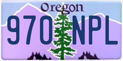 OR license plate 970NPL