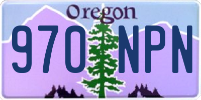 OR license plate 970NPN