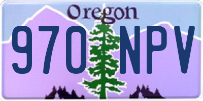 OR license plate 970NPV