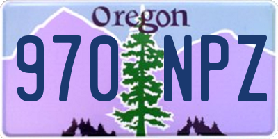 OR license plate 970NPZ