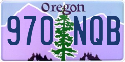 OR license plate 970NQB