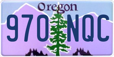 OR license plate 970NQC