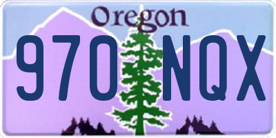 OR license plate 970NQX