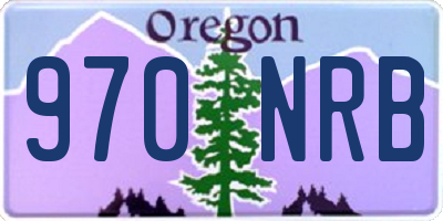 OR license plate 970NRB
