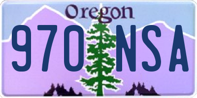 OR license plate 970NSA