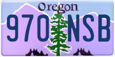 OR license plate 970NSB