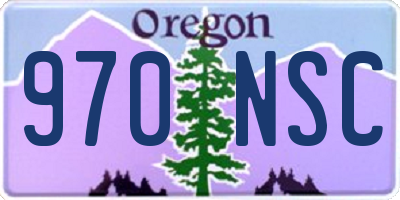 OR license plate 970NSC