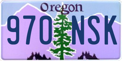 OR license plate 970NSK