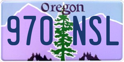 OR license plate 970NSL