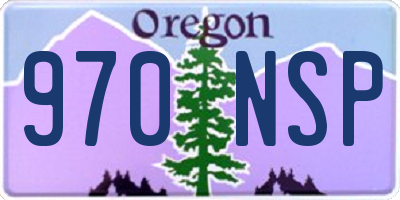 OR license plate 970NSP