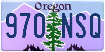 OR license plate 970NSQ